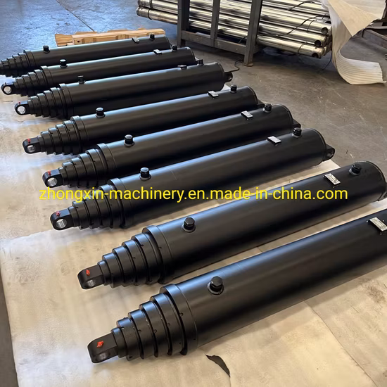 Vente chaude de vérins hydrauliques télescopiques de remorque de camion à benne basculante