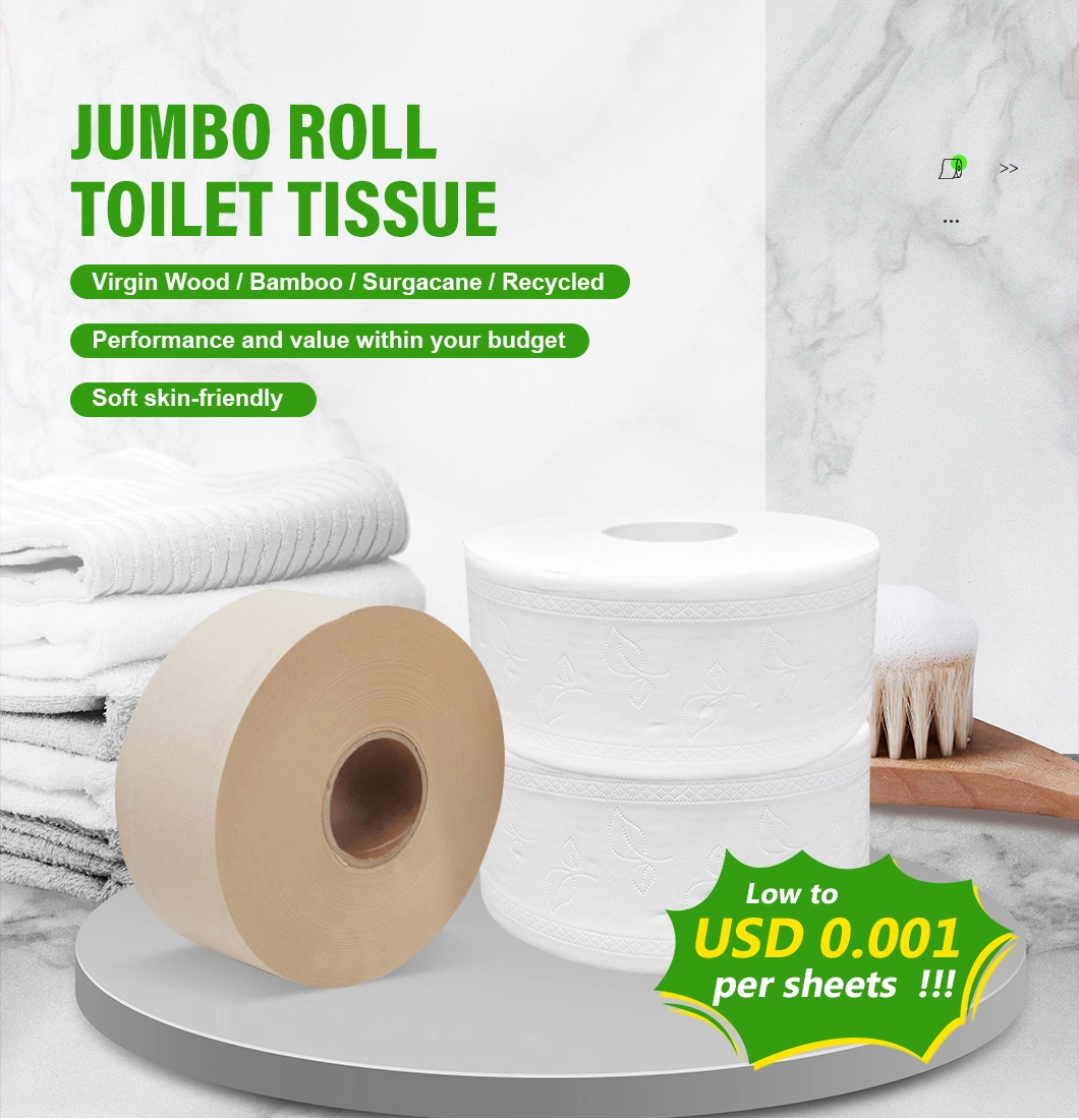 Ulive Wholesale Hot Selling Strong Pull Strength 300m Toilet Jumbo Roll Tissue Paper